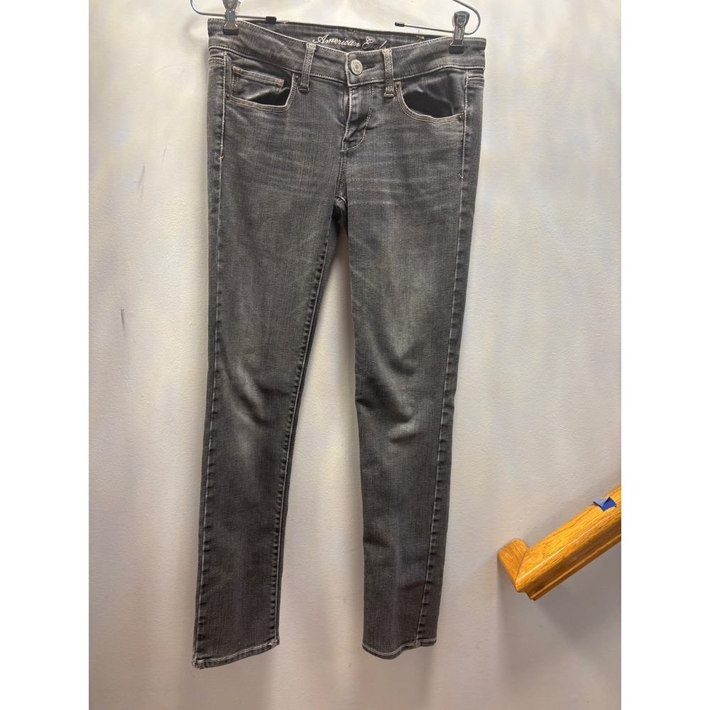 American Eagle Skinny Fit Gray Denim Jeans size 8